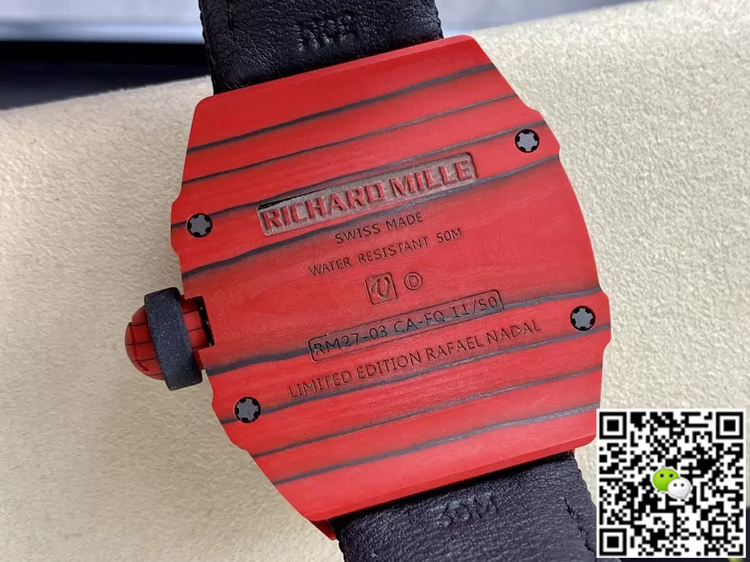 Richard Mille Replica RM27-03 Tourbillon 1:1 Best Edition BBR Factory Red Carbon Fiber Case