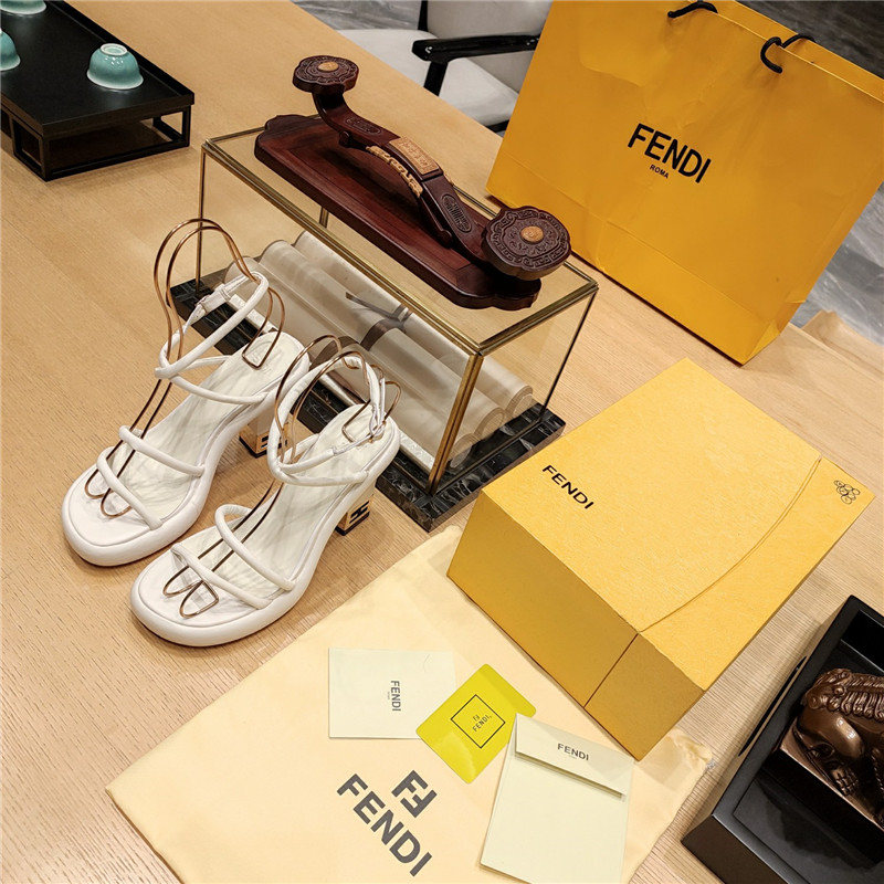 F**di color block haute couture sandals