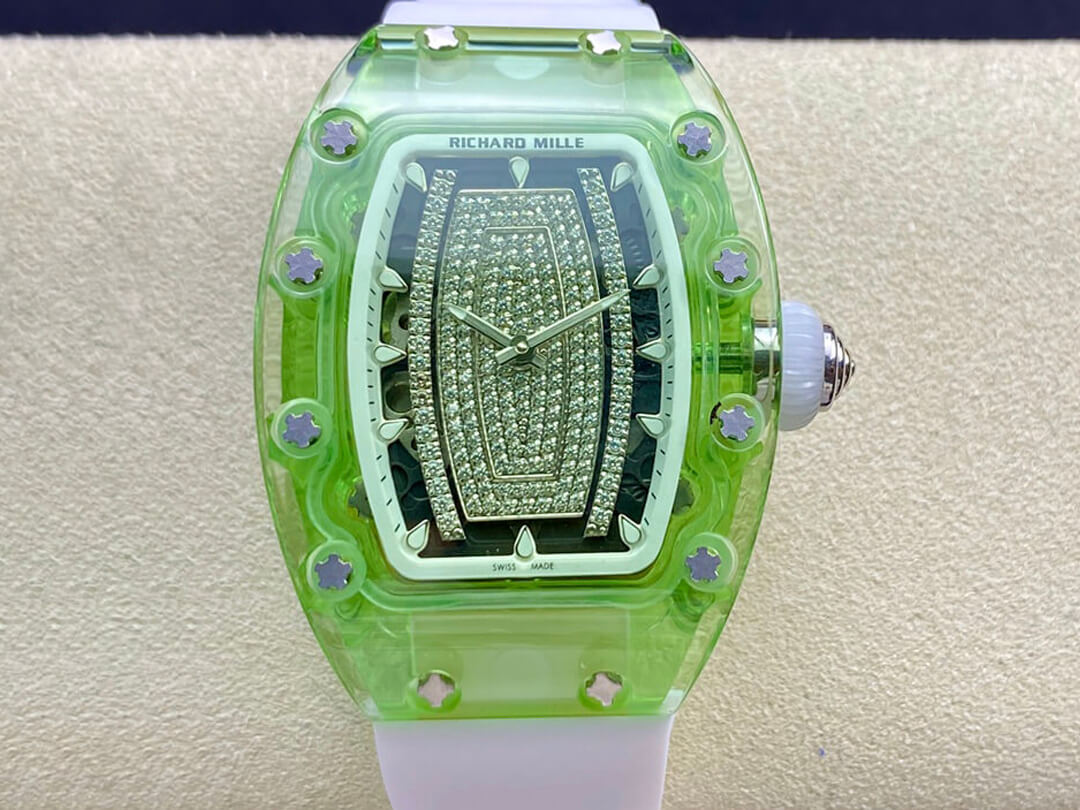 Richard Mille Replica RM07-02 Pink Lady Sapphire 1:1 Best Edition RM Factory Transparent Dial