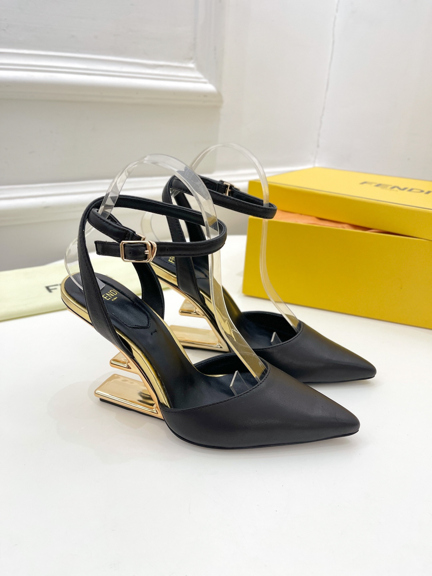 F**di first leather high-heel sandals
