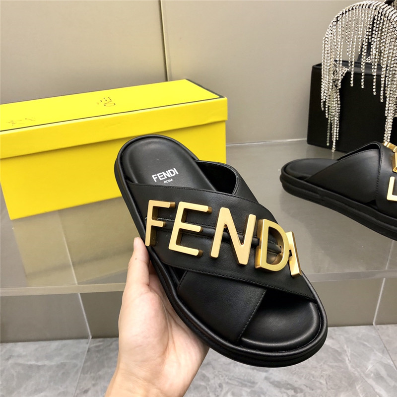 F**di cross flat sandals
