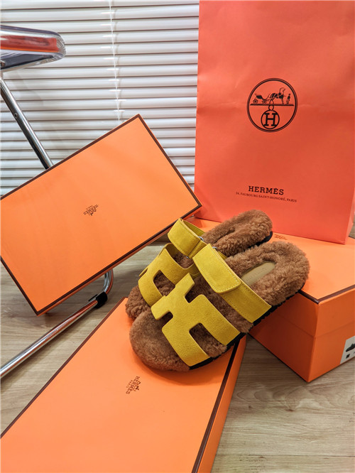 H**me5 lamb wool flat slippers