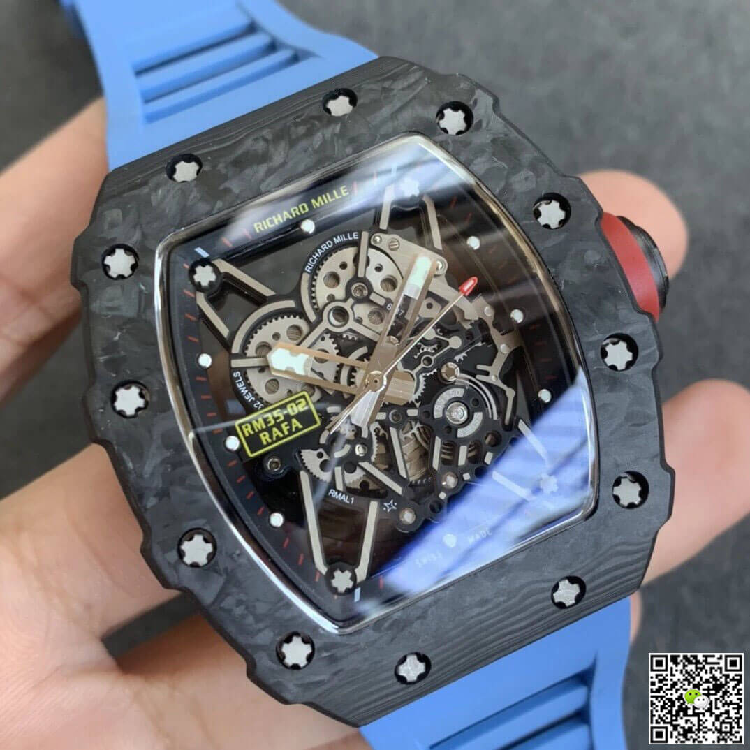 Replica Richard Mille RM35-02 1:1 Best Edition KV Factory V3 Carbon Fiber Case