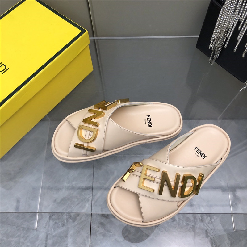 F**di cross flat sandals