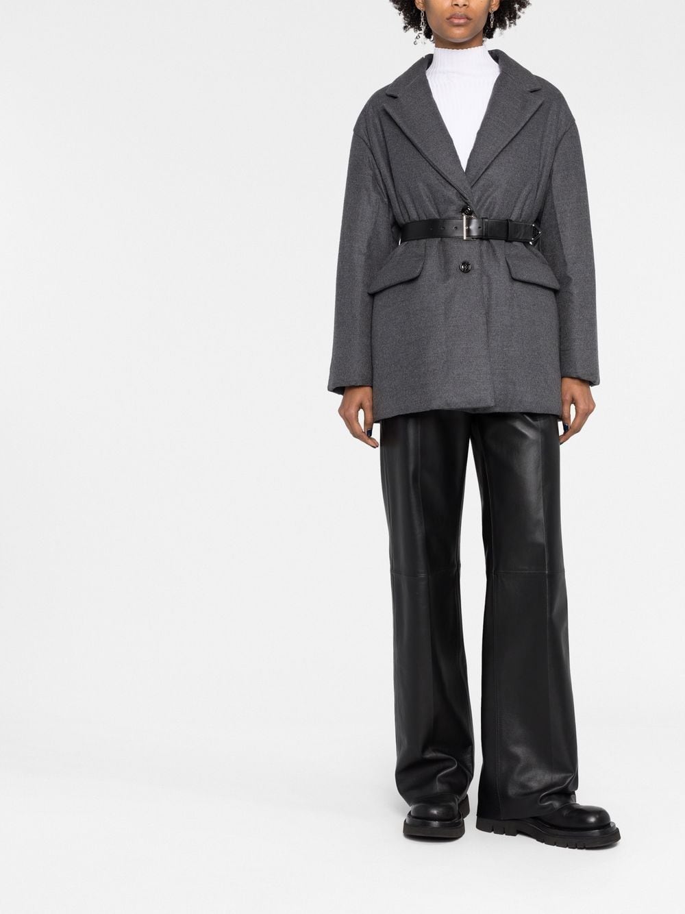 Pra*a belted single-breasted blazer