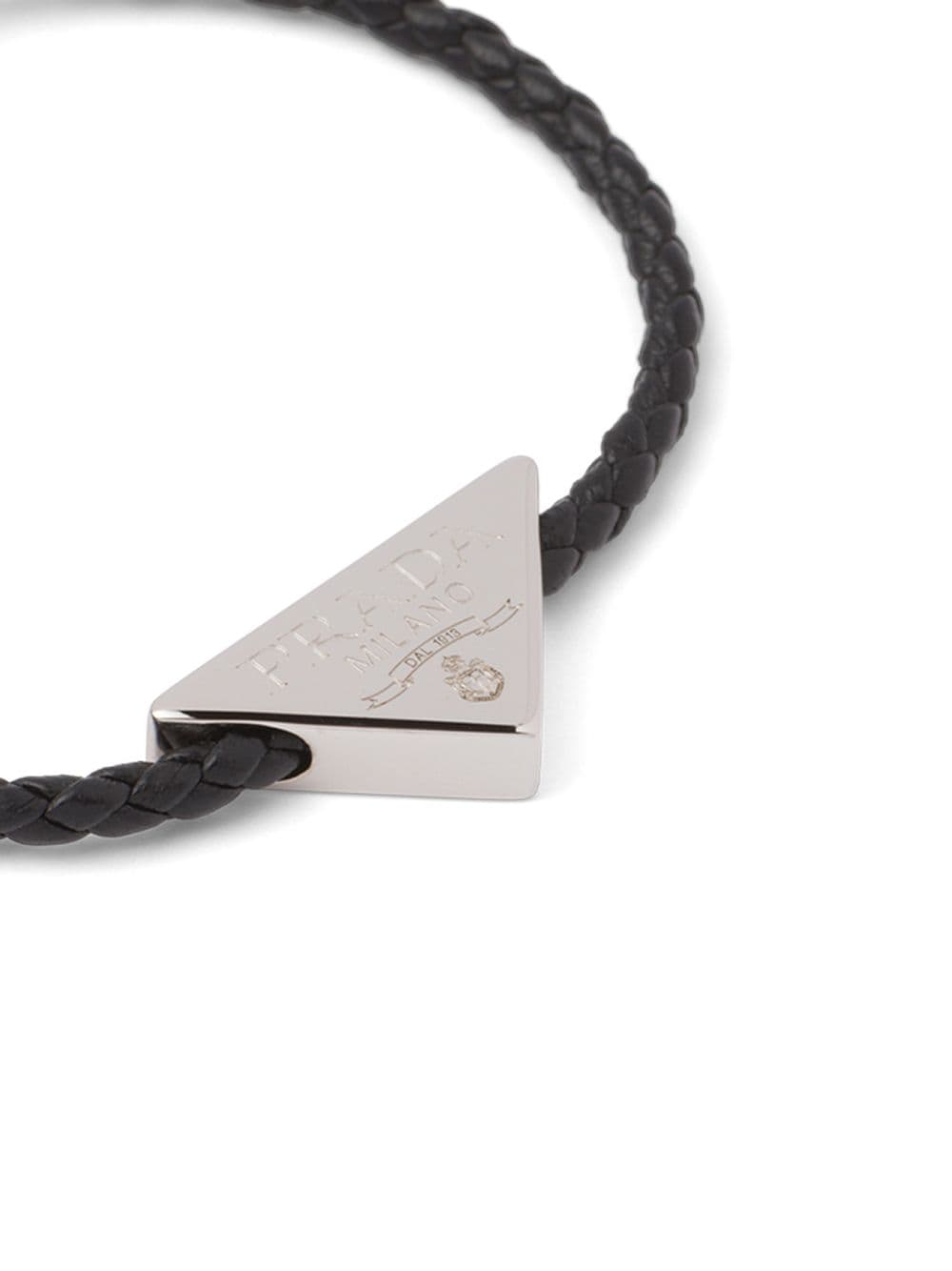 Replica Pra*as triangle-logo woven bracelet