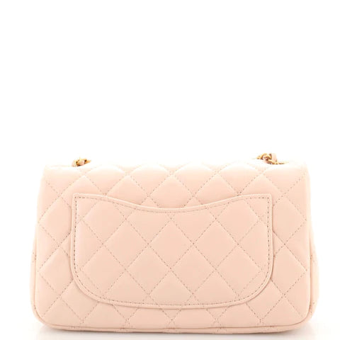 Pearl Crush Flap Bag Quilted Lambskin Mini