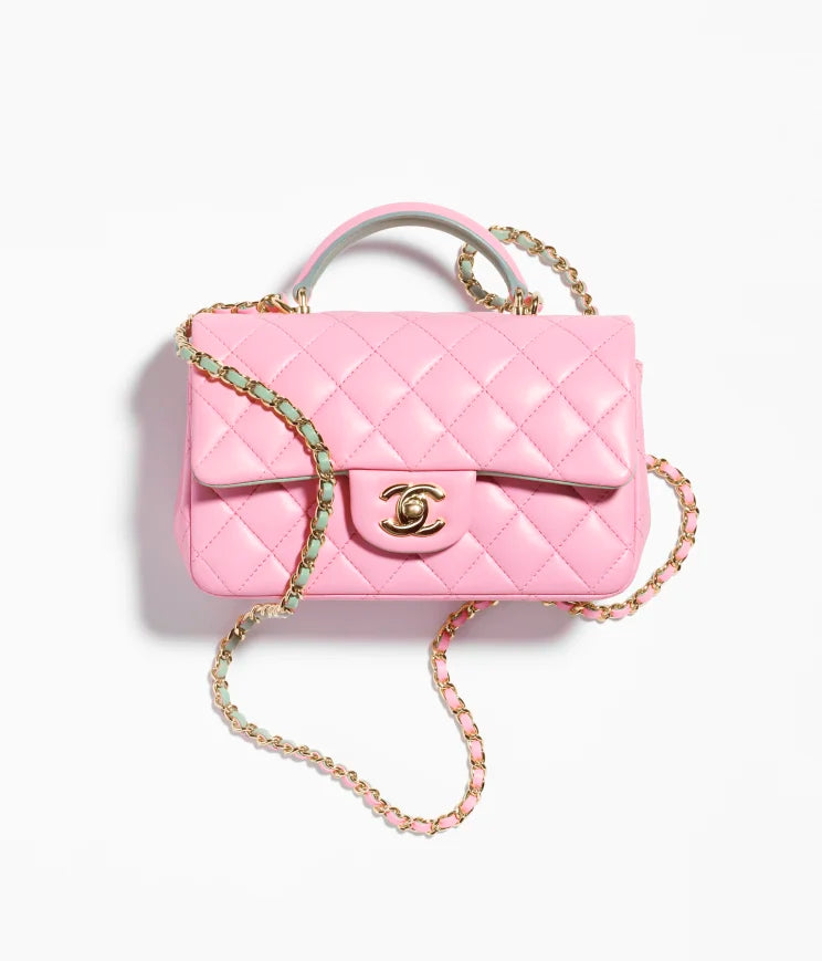 MINI FLAP BAG WITH TOP HANDLE