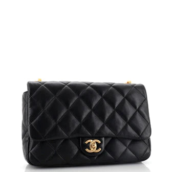 Ch**el Funky Town Flap Bag Quilted Lambskin Large