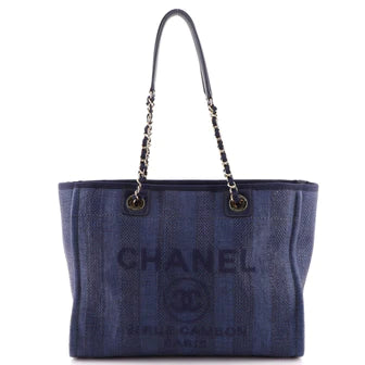 Deauville Tote Striped Raffia Small