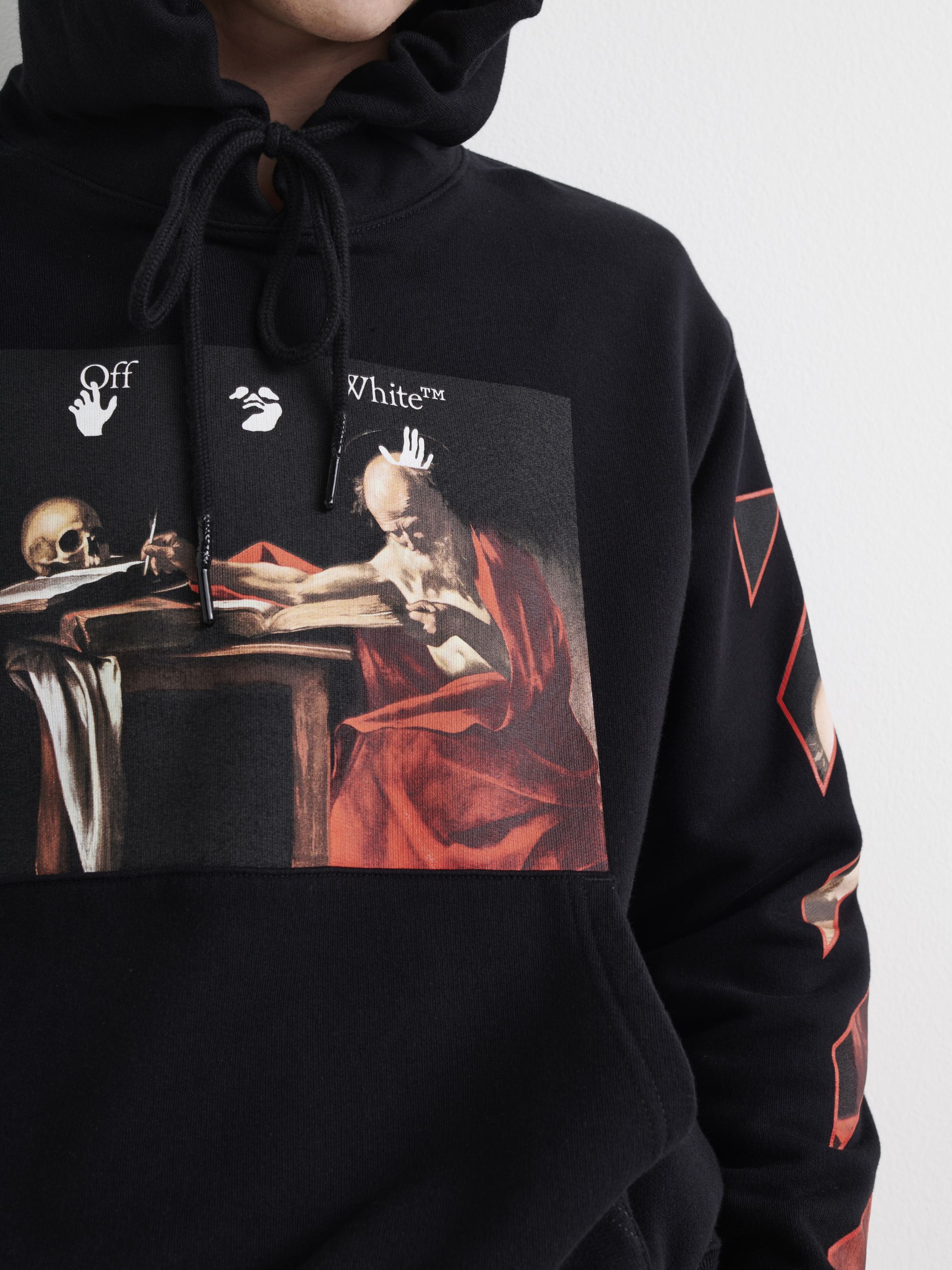 off white high version hoodie