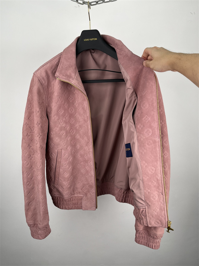 2024fw LV Leather Jacket Top Version