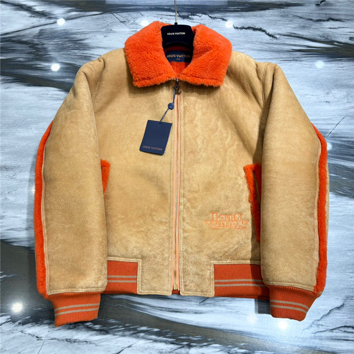 2023fw LV Real Leather Jacket Top Version