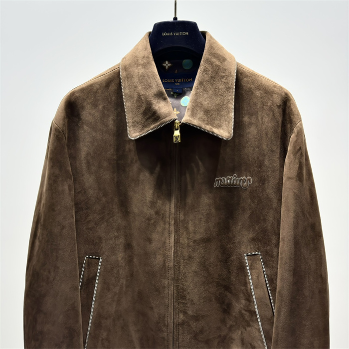 2024fw LV Leather Jacket Top Version