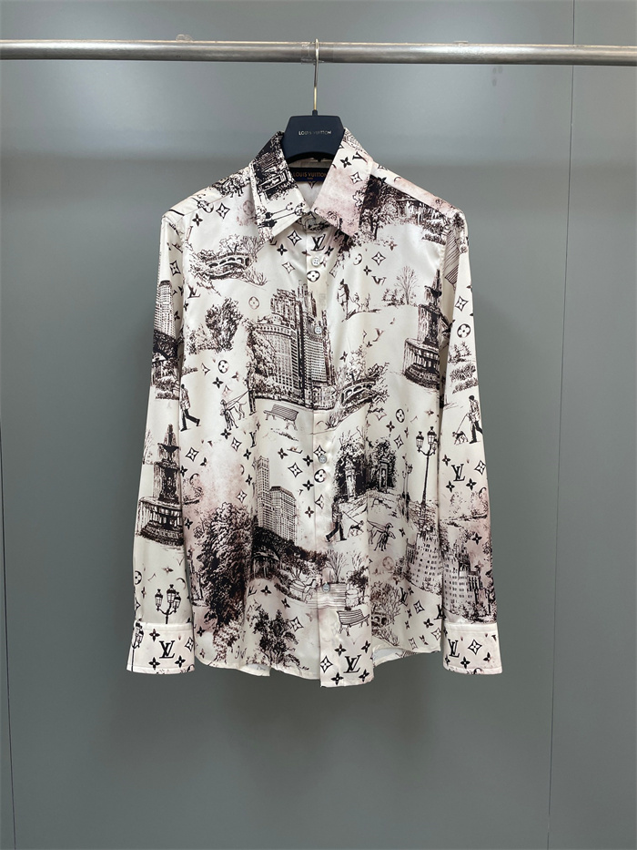 2024fw LV Real silk Shirt Top Version