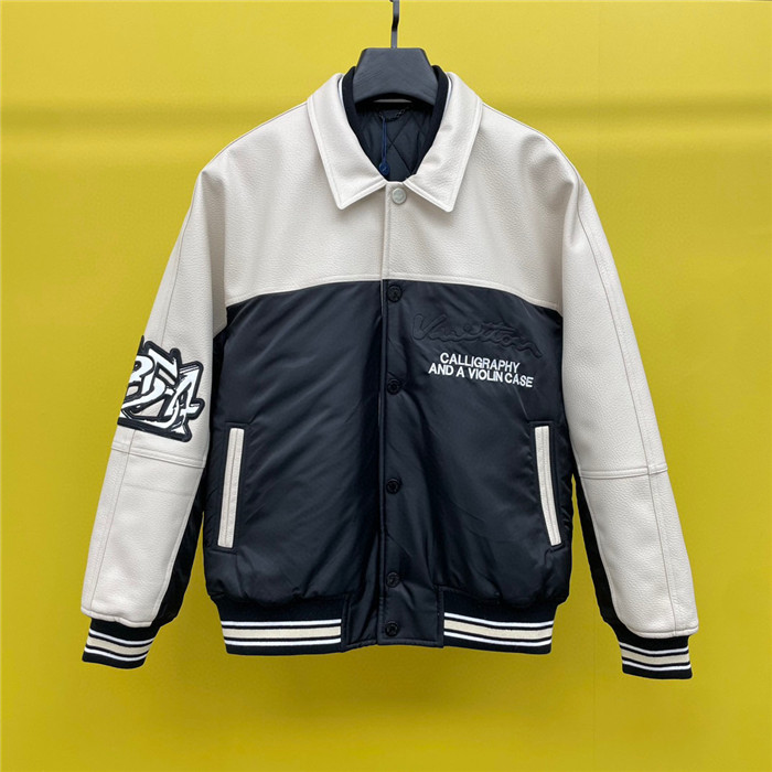2024ss LV Leather Cotton Jacket Top Version