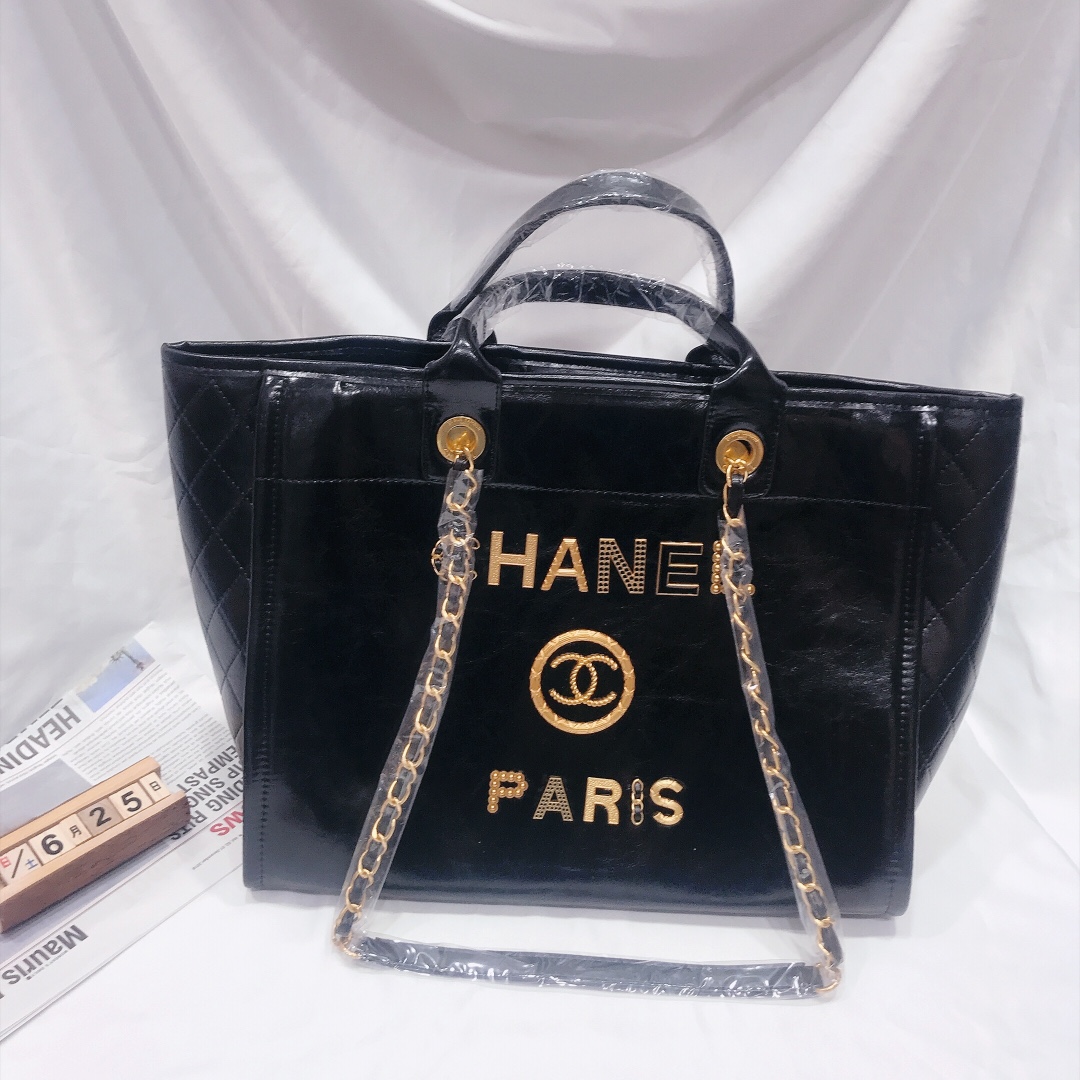 Ch**el Timeless Zip Tote Caviar Large