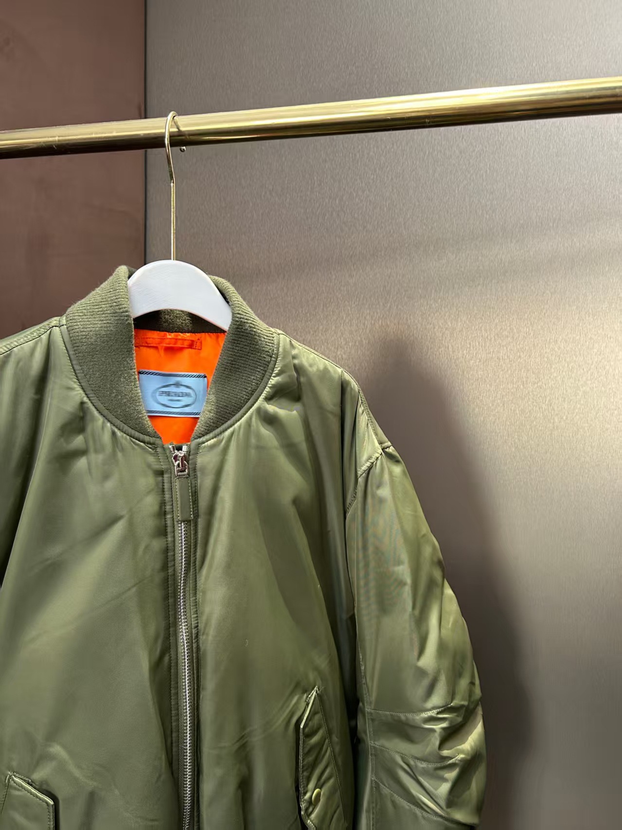 Pra*a 23FW Re-Nylon Down Bomber Jacket – High-End 1:1 Replica