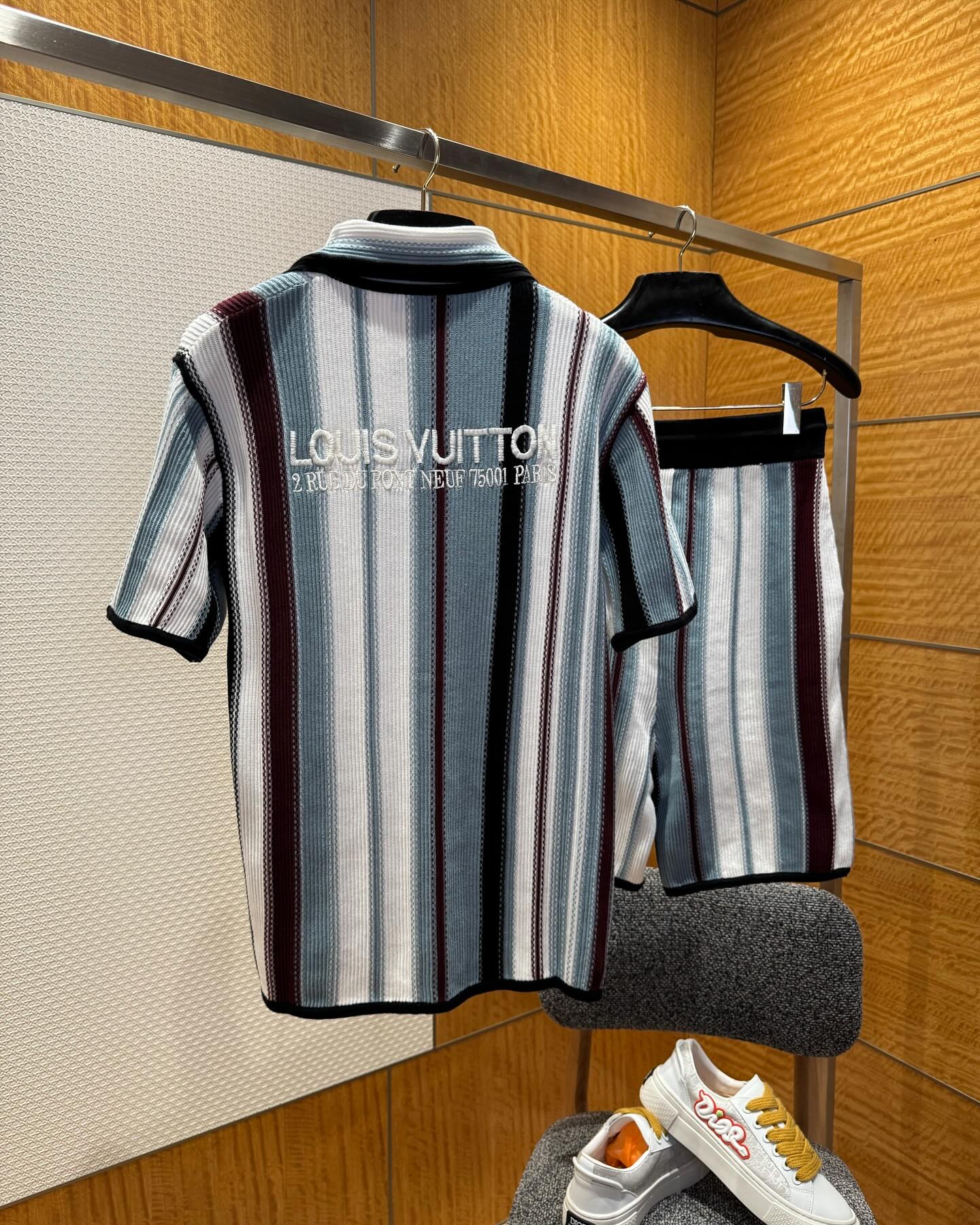 Short Sleeve Knit Shirt – Inspired by LV Design